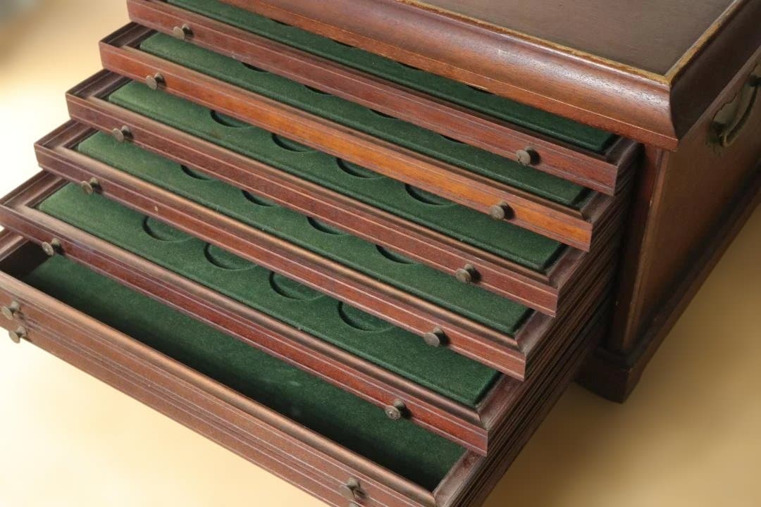 フランクリンミント レンズ  収納ケース 木箱 レトロ