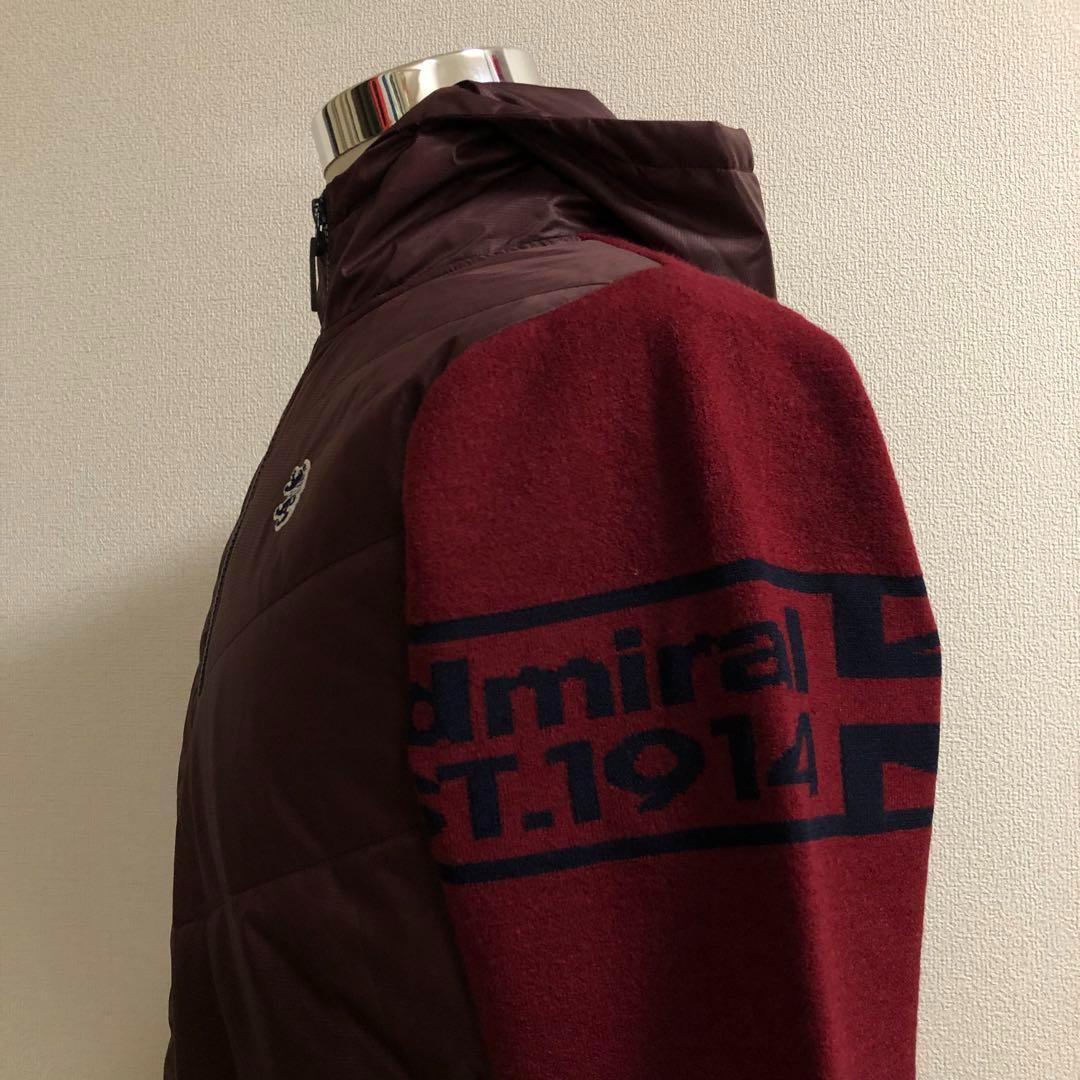 アドミラルゴルフ★ダブルジップ 中綿 パーカー 裏地蓄熱★バーガンディ Mサイズ