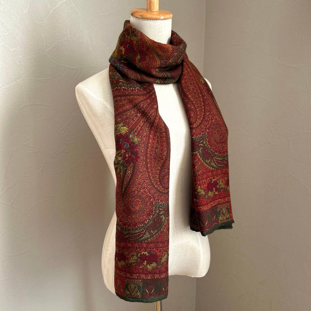 美品 レリアン ストール、ショール カシミヤ・シルク 66cm×170cm