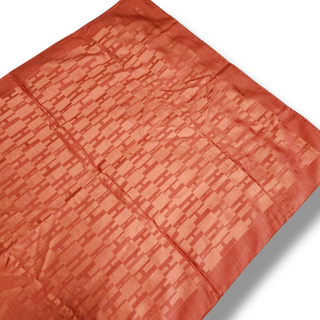 【美品 75×180】エルメス ストール《グランアッシュ》H柄総柄 オレンジ