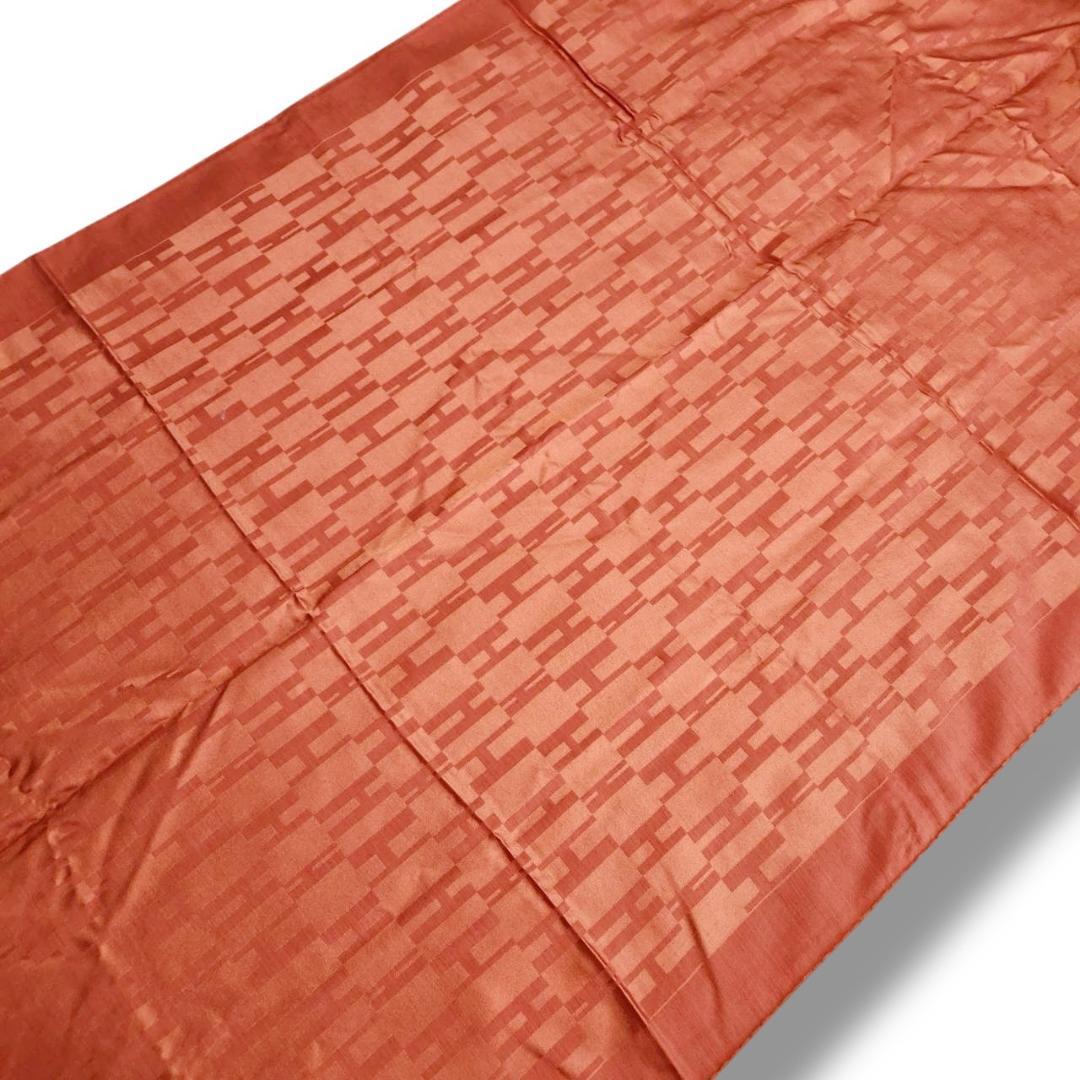 【美品 75×180】エルメス ストール《グランアッシュ》H柄総柄 オレンジ