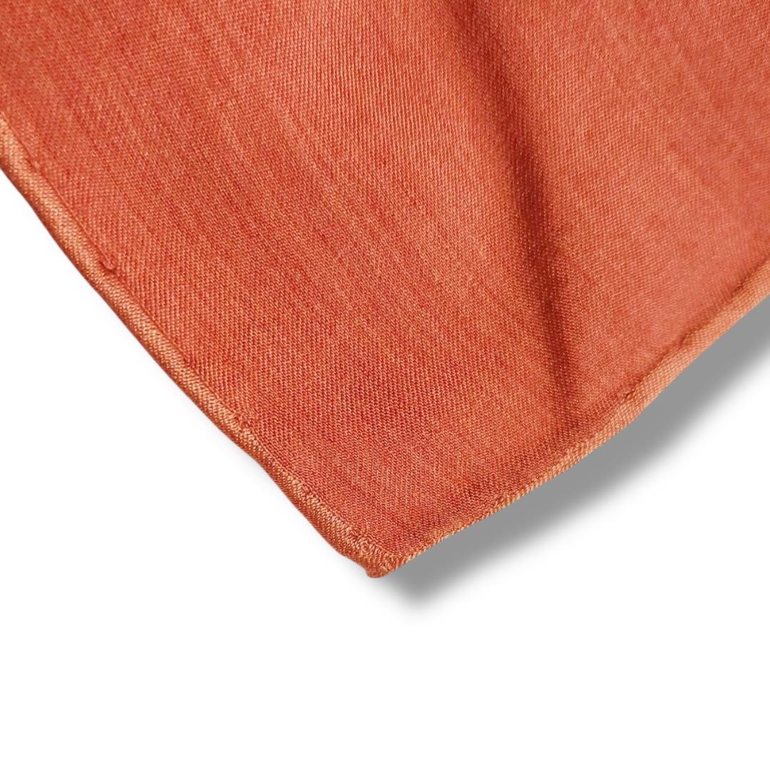 【美品 75×180】エルメス ストール《グランアッシュ》H柄総柄 オレンジ