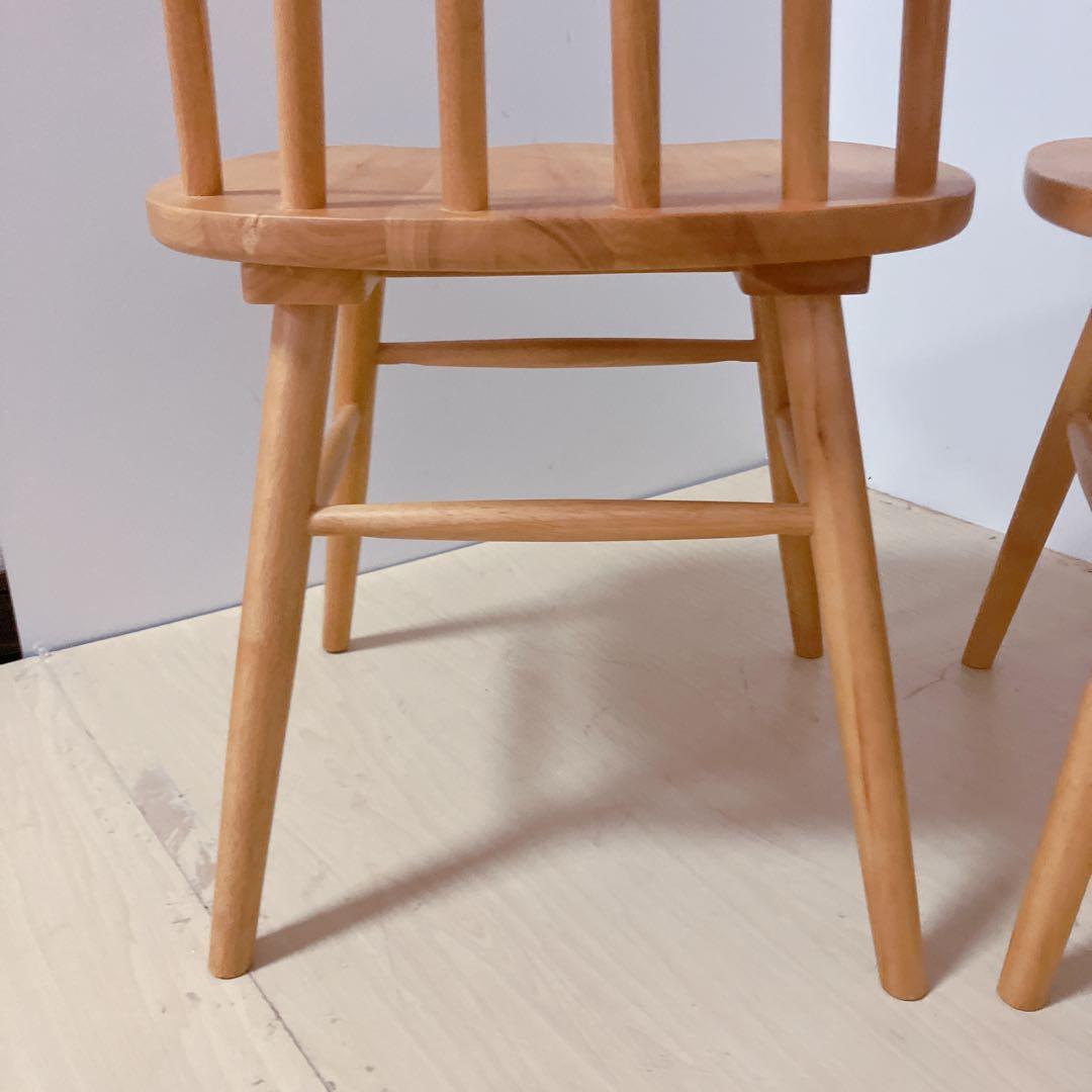 木製　ダイニングチェア　2脚セット　ウィンザーチェア　北欧　ナチュラル