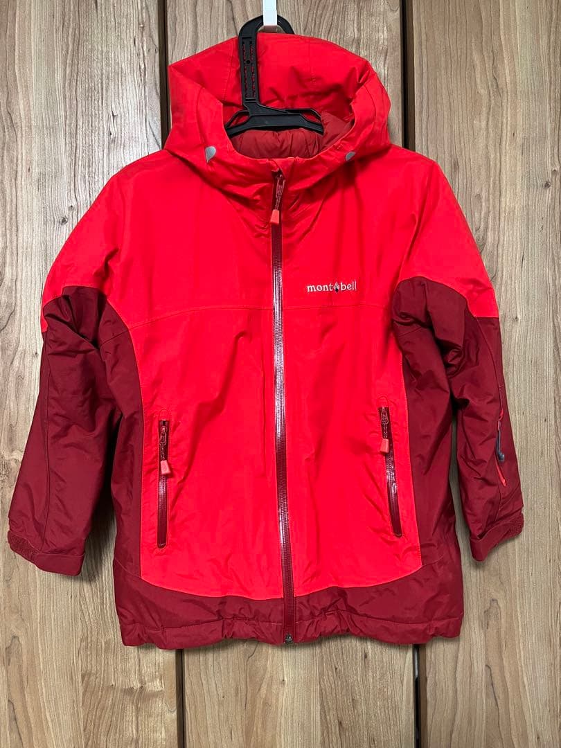 モンベル スキーウェア 130 mont-bell スキーウエア 130 赤 上下セット