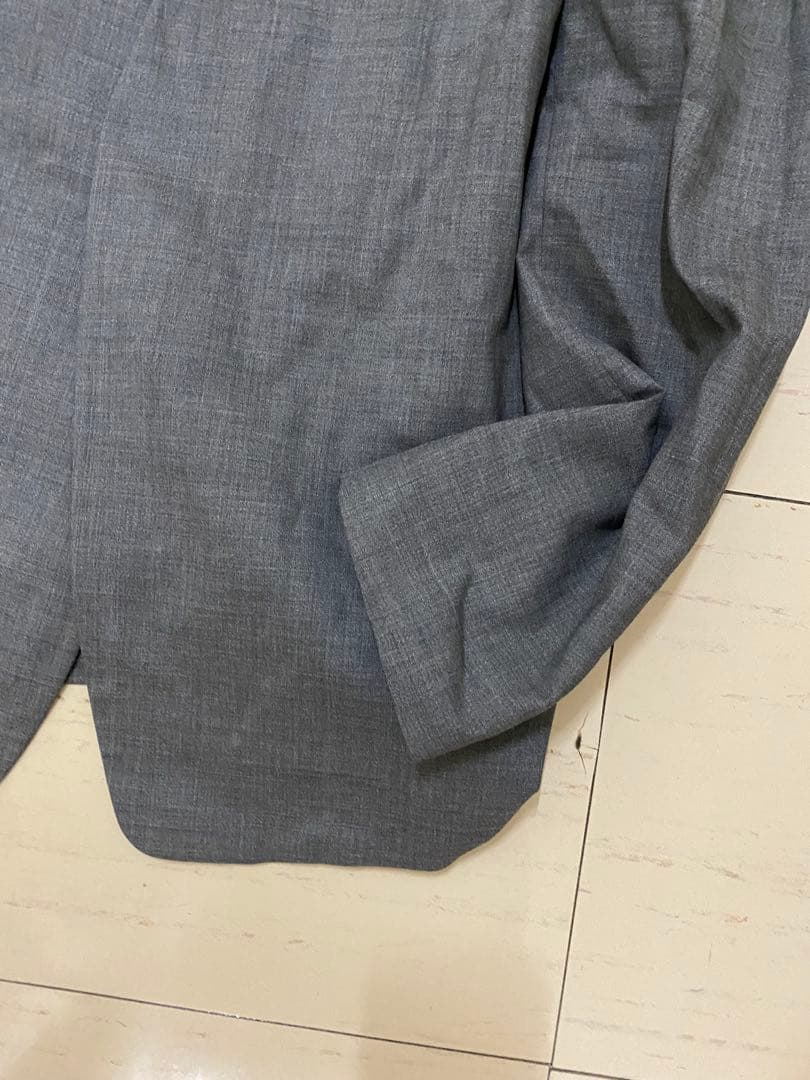 【着用感アリ】メゾン マルジェラ ノーカラージャケット(54)XXL程度 グレー