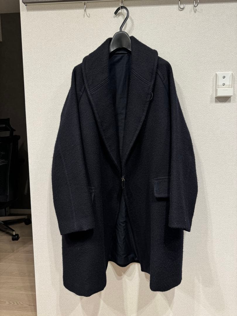 COMOLI 19awウールショールカラーコート