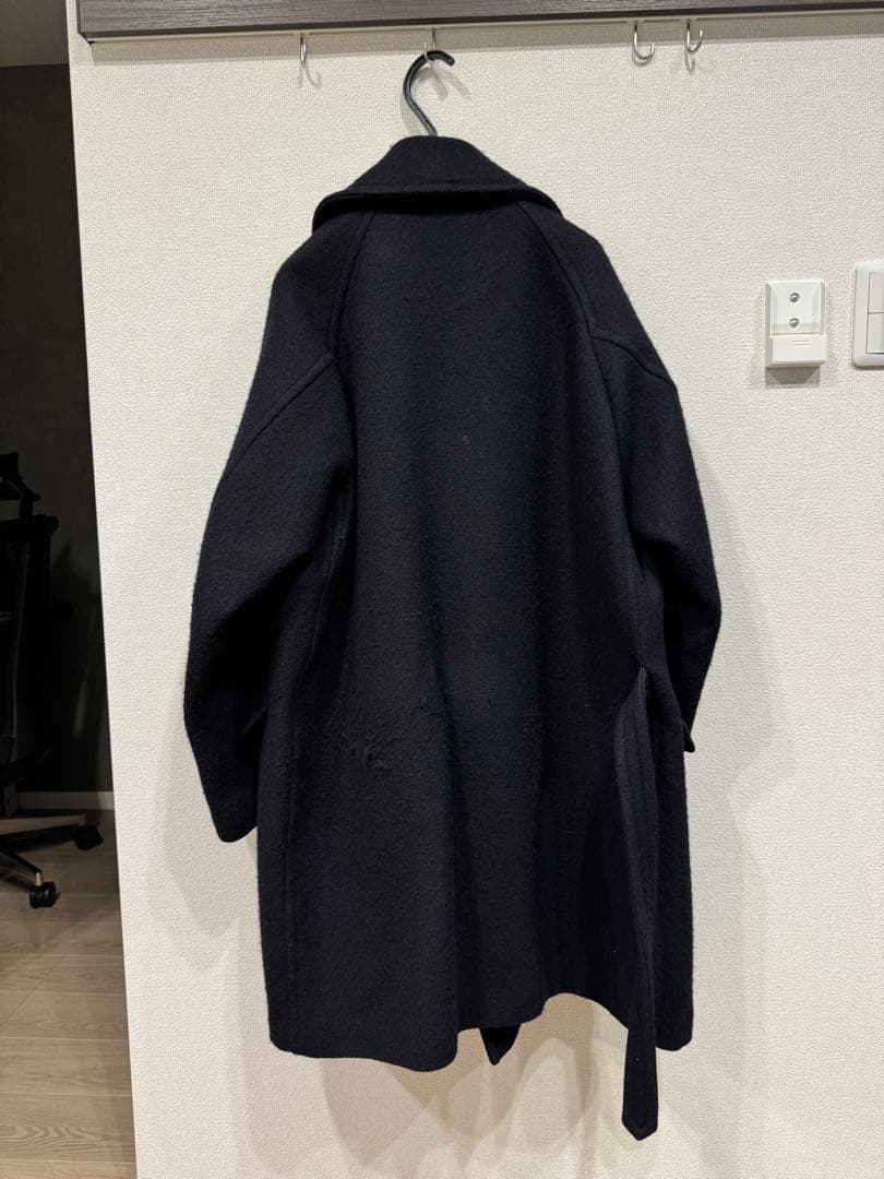 COMOLI 19awウールショールカラーコート