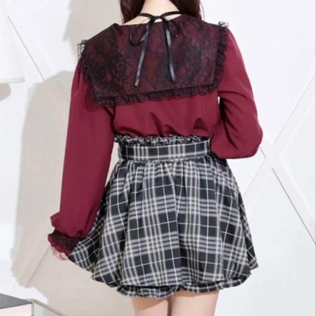 地雷 マーズ ブラウス ハート 十字架 リボン ノエミー スカパン セットアップ