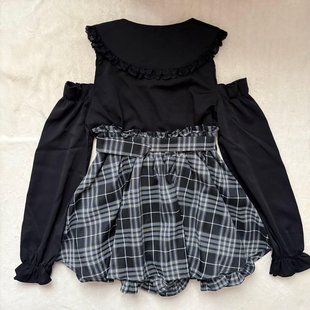 地雷 マーズ ブラウス ハート 十字架 リボン ノエミー スカパン セットアップ