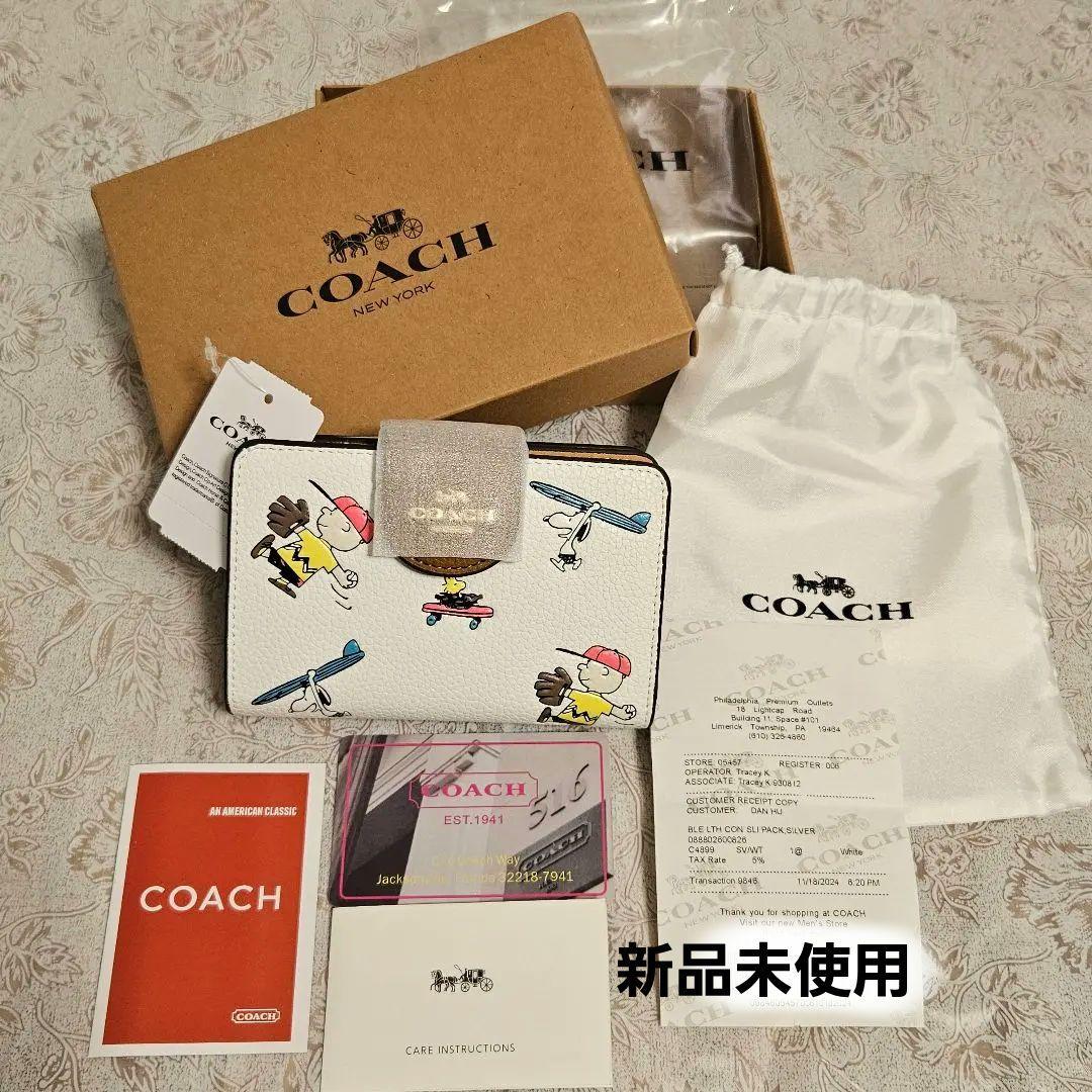 COACH スヌーピー柄 二つ折り財布 新品未使用 保存袋、箱付 - メルカリ