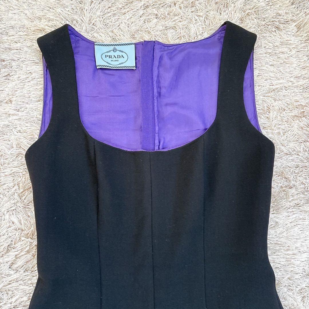 PRADA プラダ ワンピース ノースリーブ ドレス マーメイド 38S