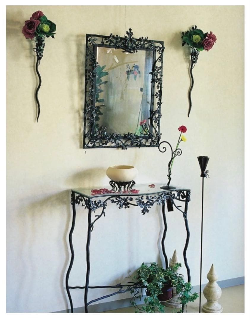 コンソールテーブル オルノ アイアン 植物モチーフアンティーク