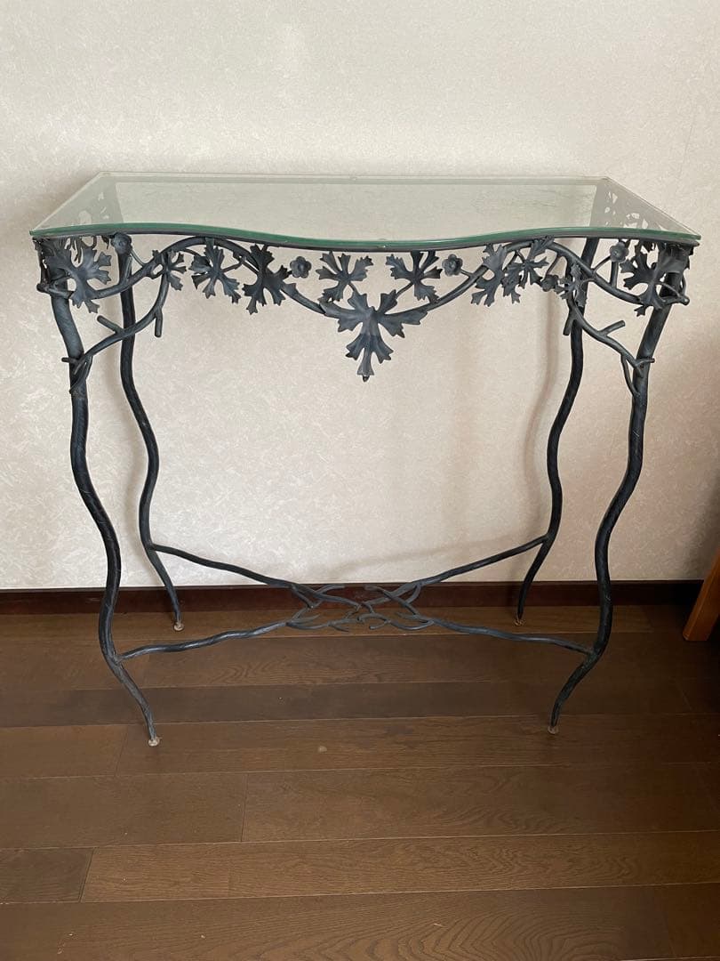 コンソールテーブル オルノ アイアン 植物モチーフアンティーク