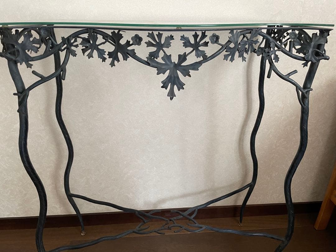 コンソールテーブル オルノ アイアン 植物モチーフアンティーク