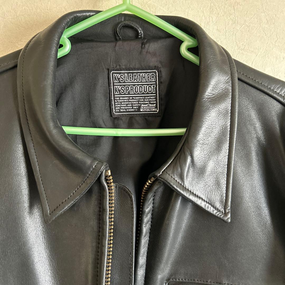 お値下げ！K'S LEATHER ブラックレザー シングルライダース