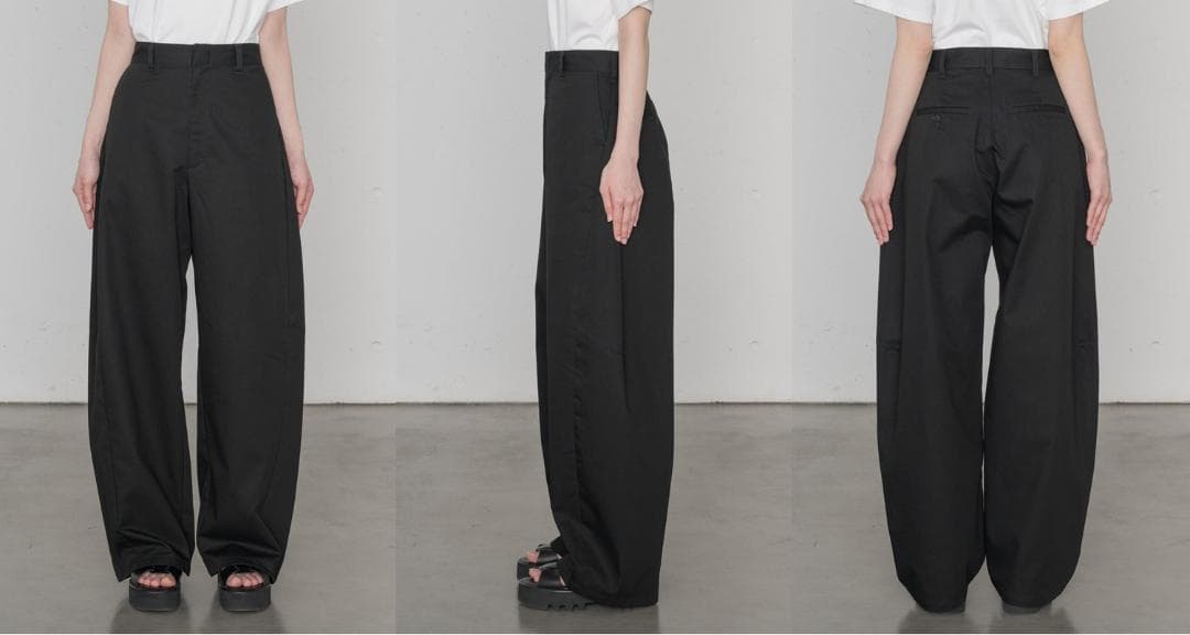 HYKE 25SS BARREL LEG TROUSERS バレルレッグ パンツ - メルカリ