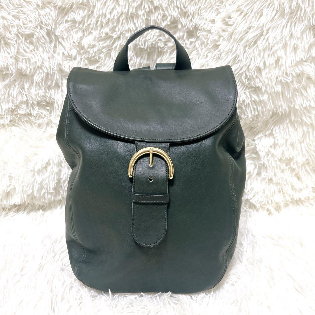 希少 美品　OLD COACH オールドコーチ リュック グリーン USA製