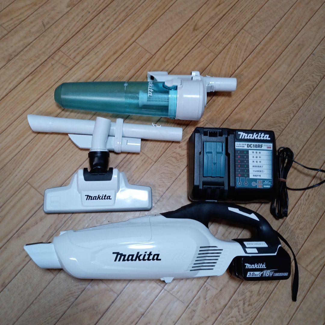 マキタ18V充電式クリーナ CL282FD純正バッテリ、急速充電器、サイクロン付