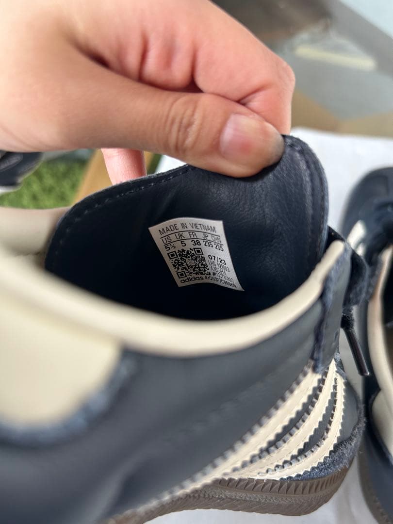 23.5cm adidasアディダスサンバ SAMBA OG ネイビーおまけ付き