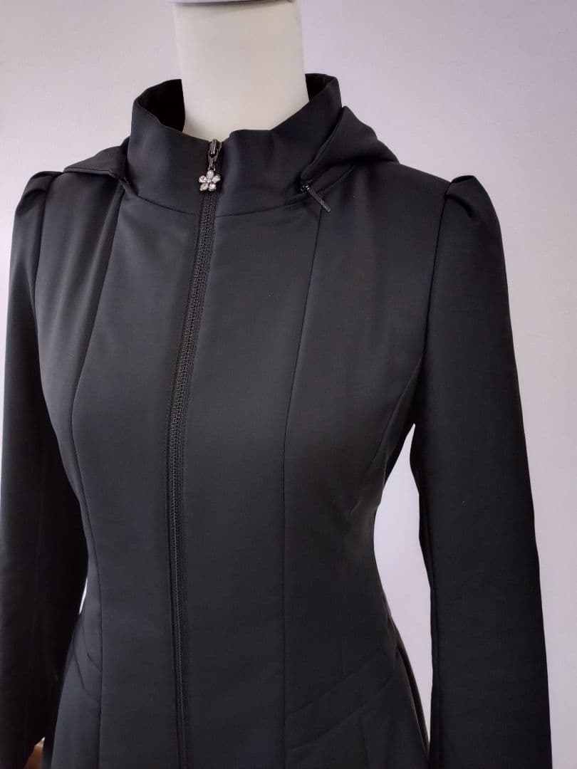 Rene ルネ 34 ブラック フード付き Aラインコート - メルカリ