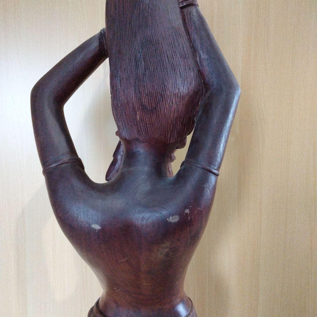 大型　アジアン　エレガント　木彫りの裸婦像　170cm