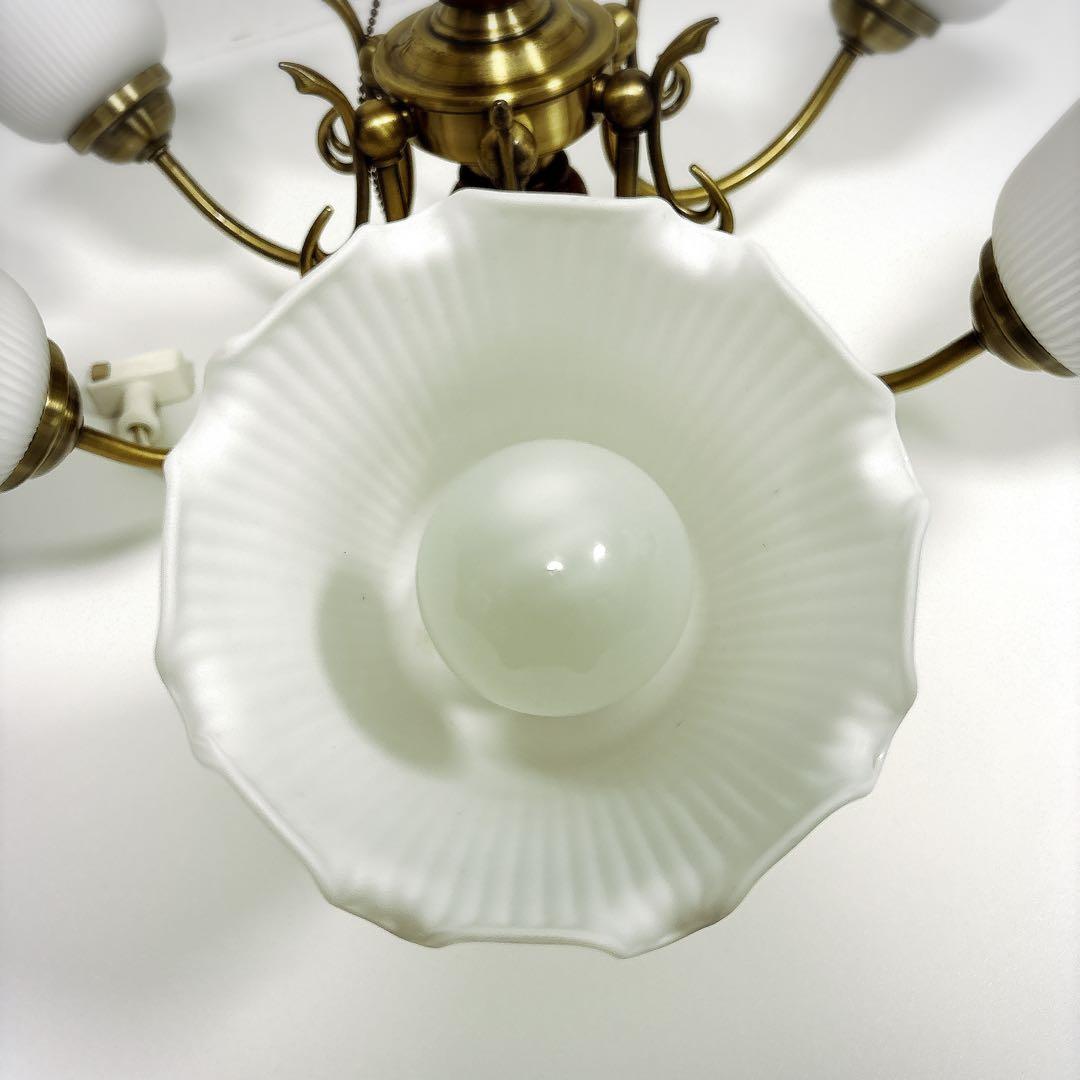 【美品 動作良好】KOIZUMI 6灯 アンティーク調 シャンデリア