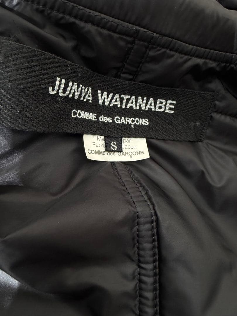 ジュンヤワタナベ コムデギャルソン 中綿ロングトレンチコート 黒 S