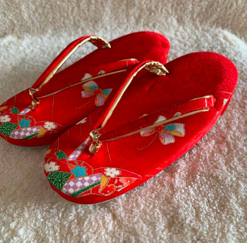 七五三被布3点＋ 草履靴下セット 着物 100cm