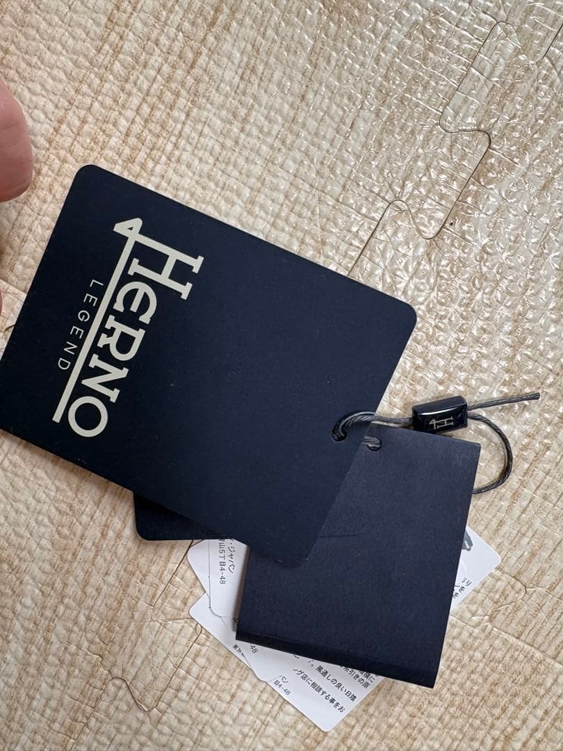 【一度のみ試着新品極上品】ヘルノ ダウンジャケット 48軽暖 グレーM Lサイズ