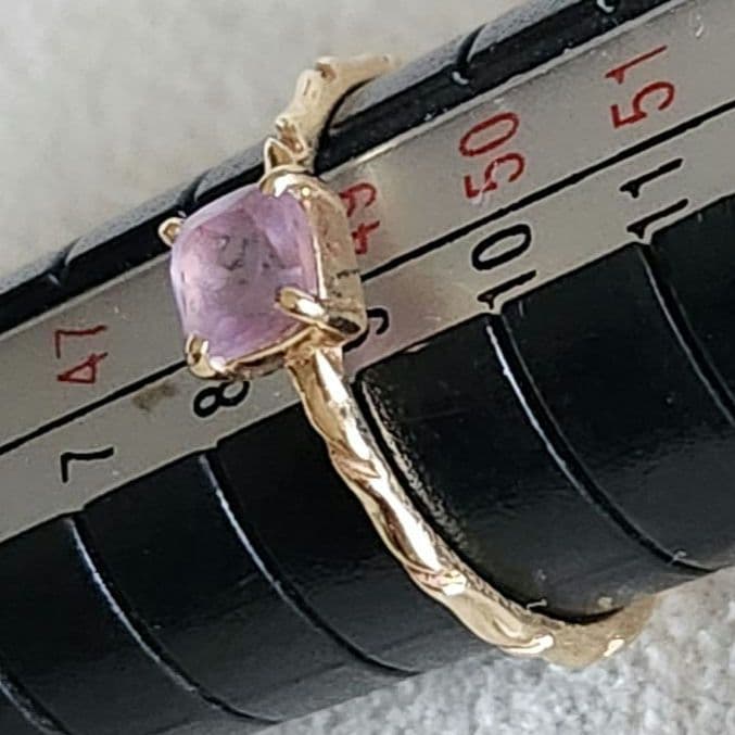 アメジスト♡9号【ノワールドプーペ】K10 スクエアリング☆アガット