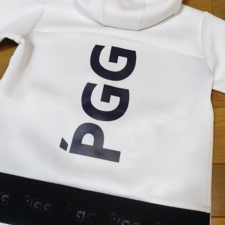 ⭐PGG⭐パーカーテック⭐ダンボールライトクロスジップ⭐白&黒⭐M⭐