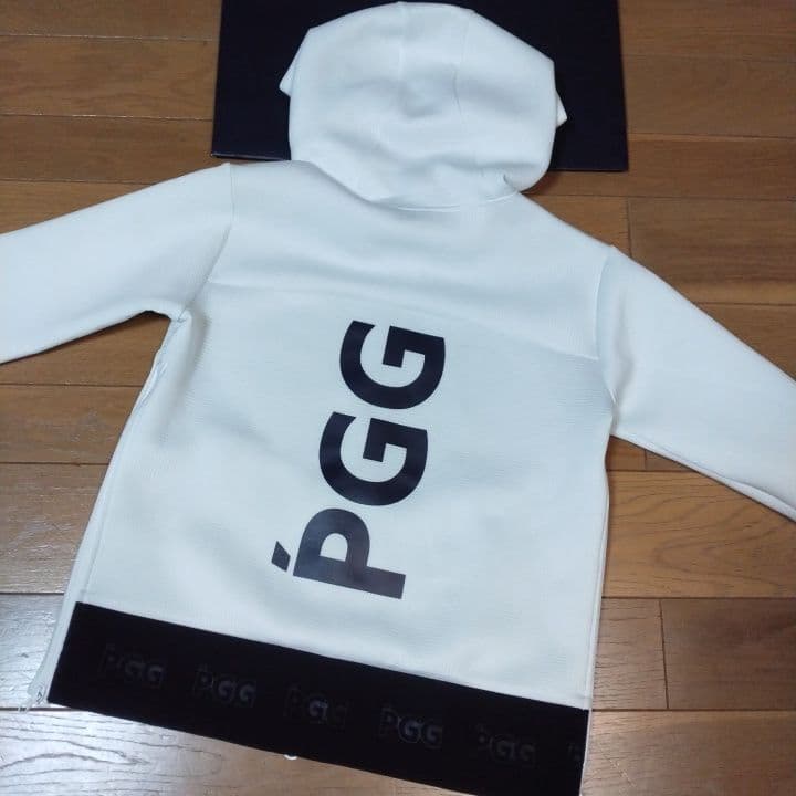 ⭐PGG⭐パーカーテック⭐ダンボールライトクロスジップ⭐白&黒⭐M⭐