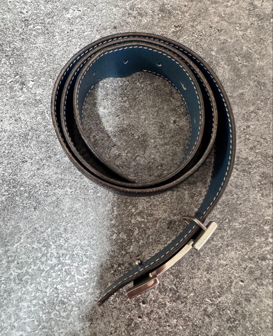 エルメス H型バックル 黒レザーベルト