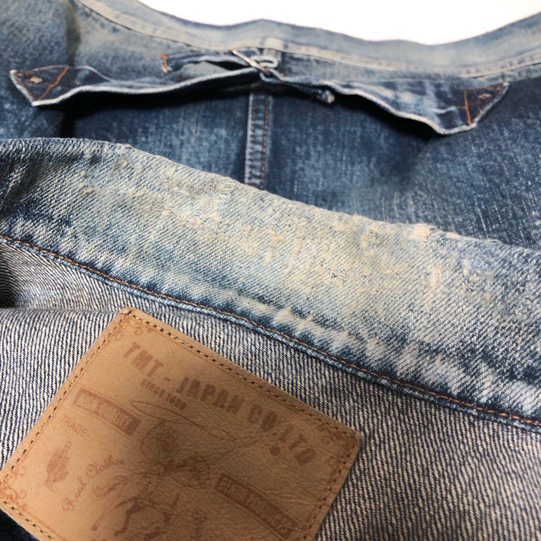 美品　TMT HQ デニムジャケット　ヴィンテージ加工　大戦モデル　Lサイズ