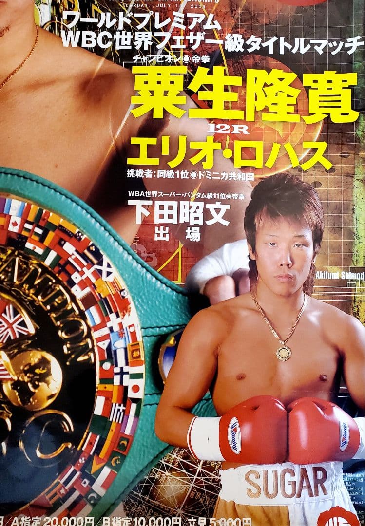 ボクシング　ポスター　粟生隆寛vsエリオ・ロハス　下田昭文　2009.7.14