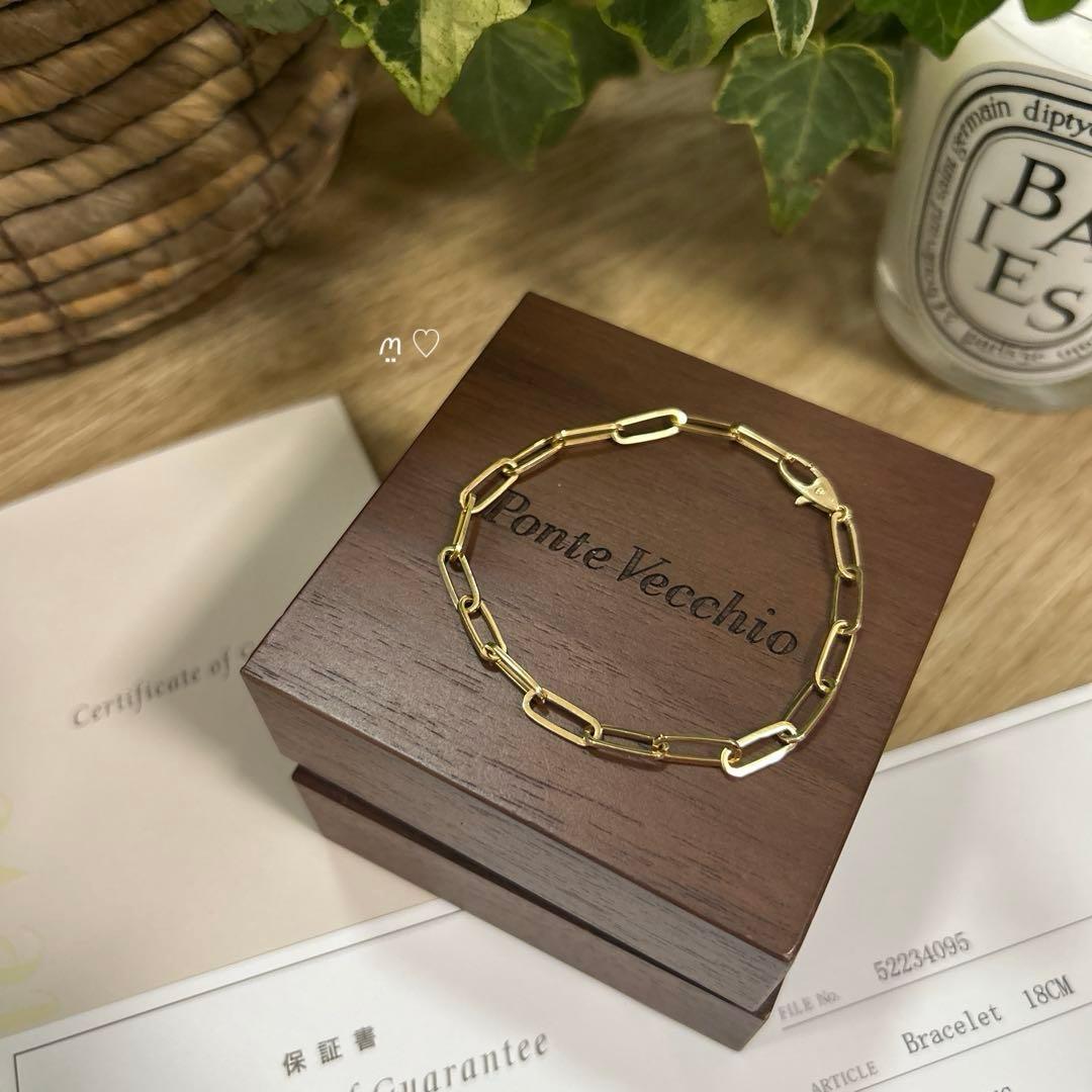ポンテヴェキオ センプレSEMPREチェーンブレスレット K18ゴールド 現行