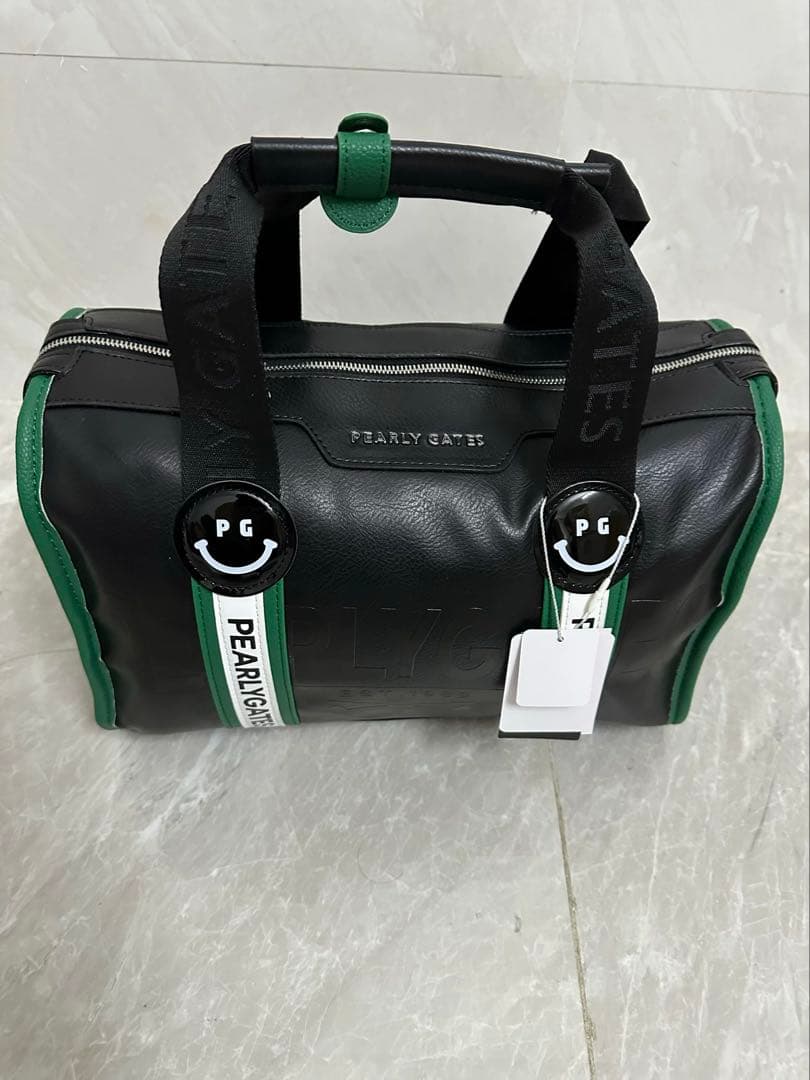 PEARLY GATES ブラック グリーン トートバッグ ゴルフ 衣類バッグ