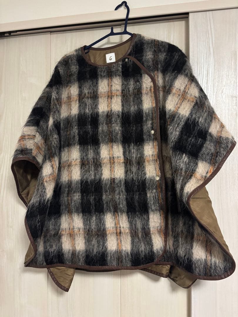 美品【6(ROKU)】SHAGGY CHECK PIPING定価¥64900