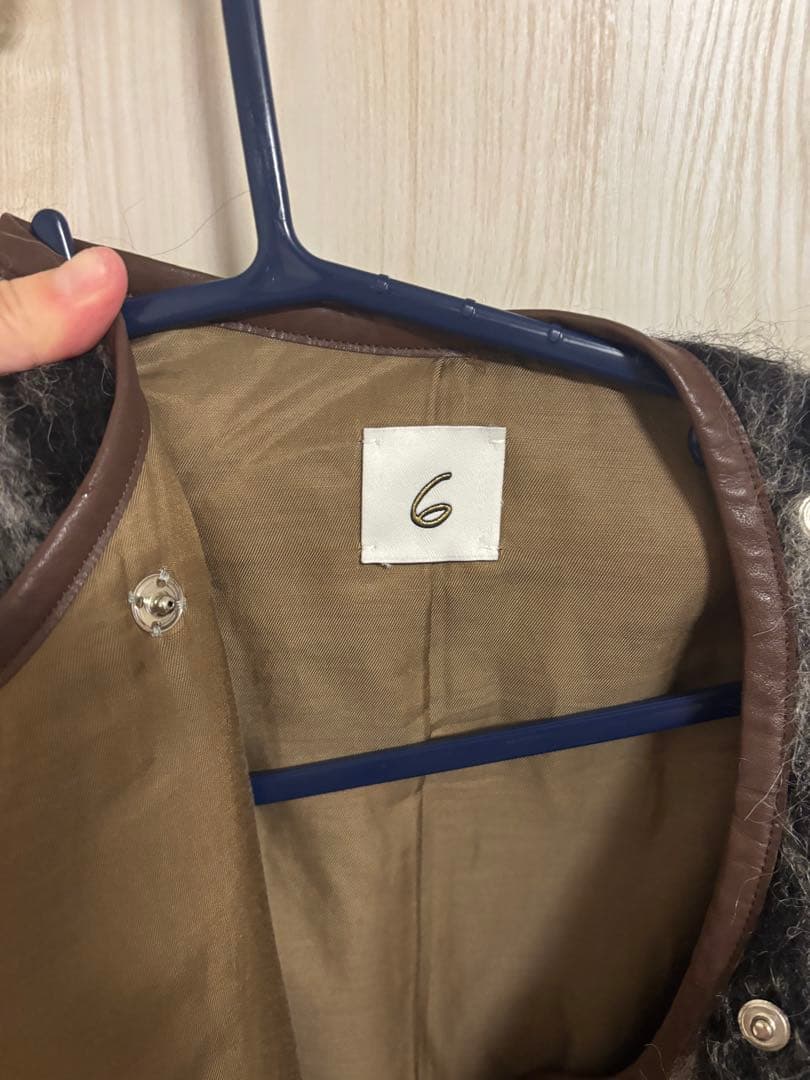 美品【6(ROKU)】SHAGGY CHECK PIPING定価¥64900