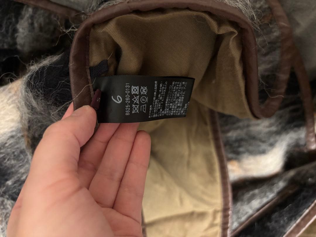 美品【6(ROKU)】SHAGGY CHECK PIPING定価¥64900