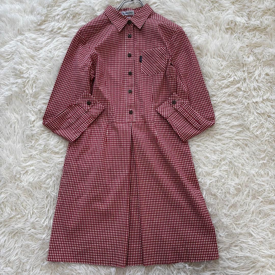 Burberry✨シャツワンピース ギンガムチェック 刻印ボタン 女の子 160