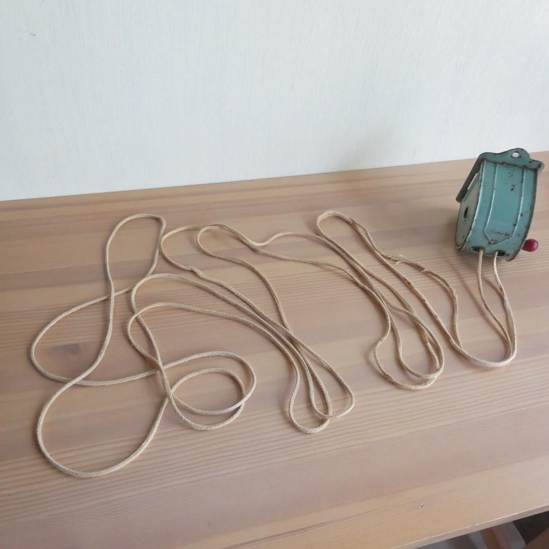 物干し紐　巻き戻し式ランドリーライン　アンティーク　アメリカ製