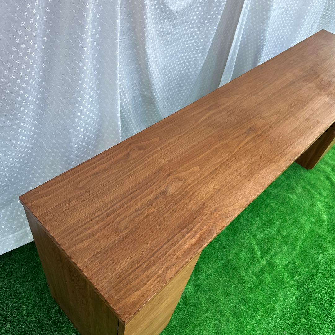 アクタス メッツォ2 200 ウォールナット 両袖机 パソコンデスク iso※