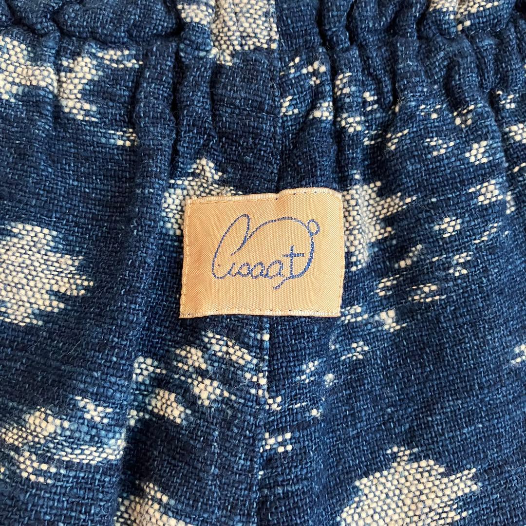 sorairo様専用☆うさとの服 藍染風・ヘンプ混 イカパンツ／巻き