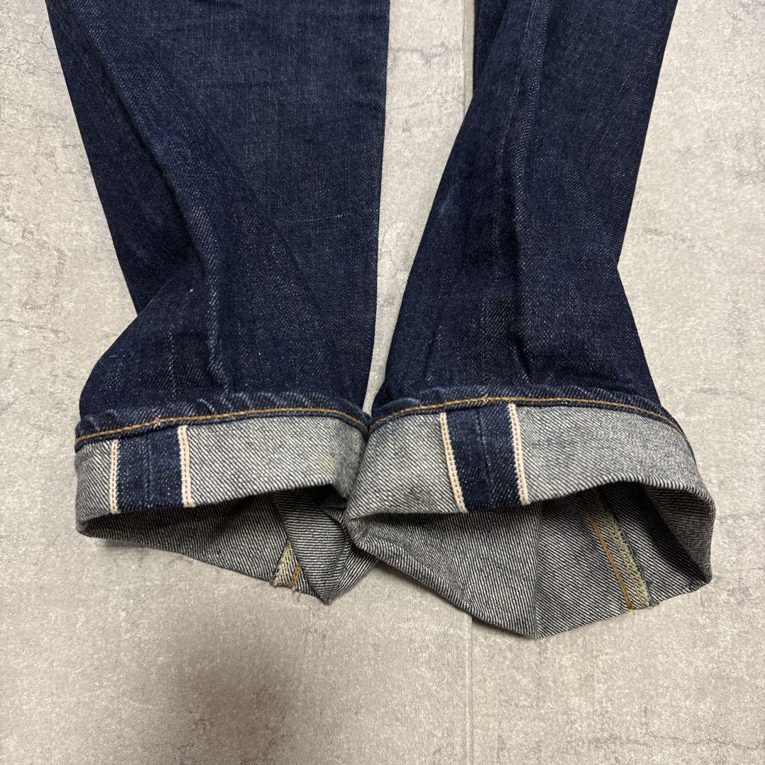 初期 EVISU エヴィス デニム 水牛パッチ W30 赤耳 濃紺 no.2