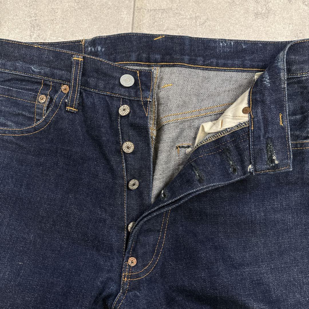 初期 EVISU エヴィス デニム 水牛パッチ W30 赤耳 濃紺 no.2