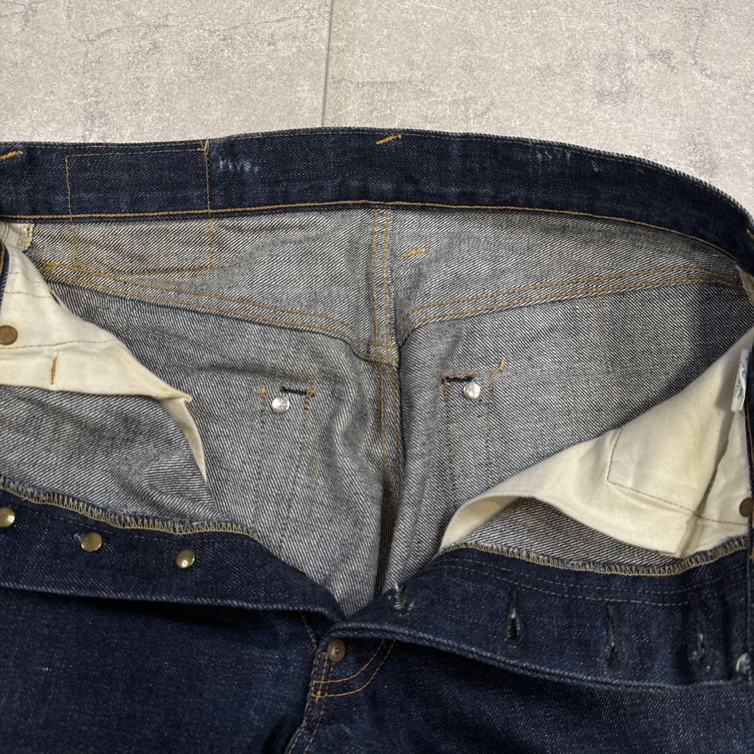 初期 EVISU エヴィス デニム 水牛パッチ W30 赤耳 濃紺 no.2