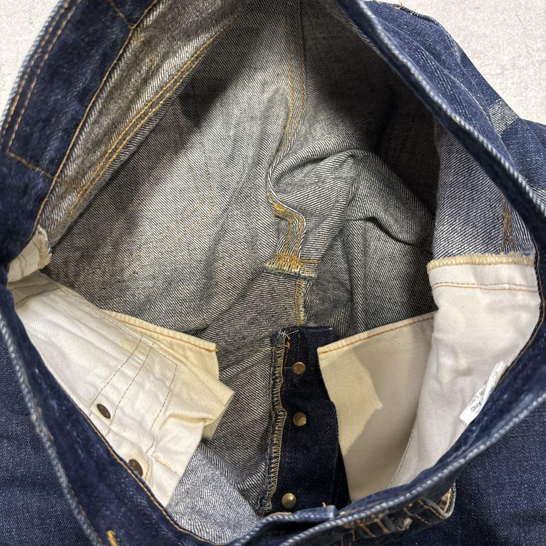 初期 EVISU エヴィス デニム 水牛パッチ W30 赤耳 濃紺 no.2