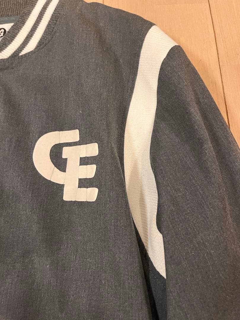 GOODENOUGH ボールパークジャケット スタジャン GEロゴ XL グレー