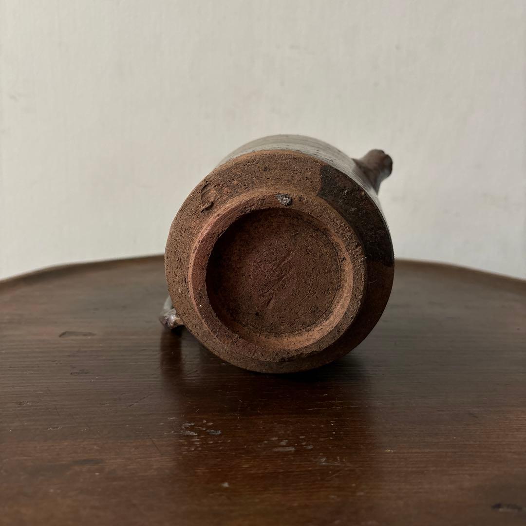 古い水差し　瀬戸　美濃　フラワーポット　アンティーク　古道具　ピッチャー　検李朝